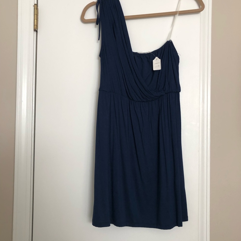 Navy one shoulder dress brand new